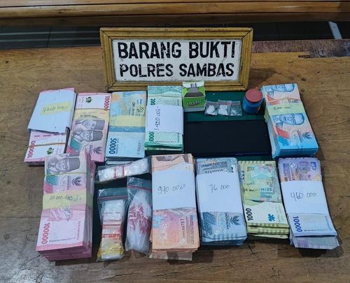 Satresnarkoba Polres Sambas Ungkap Dugaan Peredaran Sabu di Tebas, Sita Uang Tunai Rp51,3 Juta