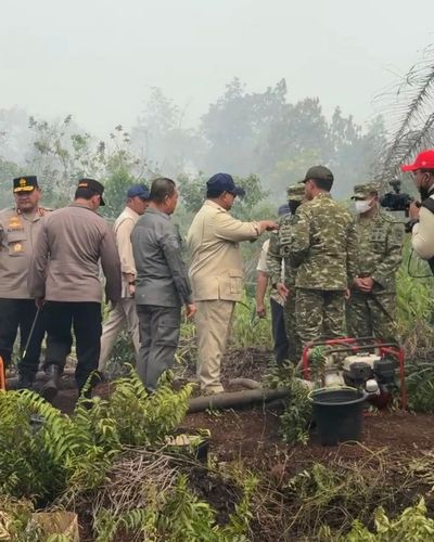 Presiden Prabowo Tinjau Lahan Terbakar di Kubu Raya, Gubernur Norsan Tekankan Penanganan Karhutla Berkelanjutan