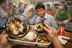 Ditemukan Buah Pir Diduga Tidak Layak Konsumsi dalam Program MBG di SMPN 1 Sambas