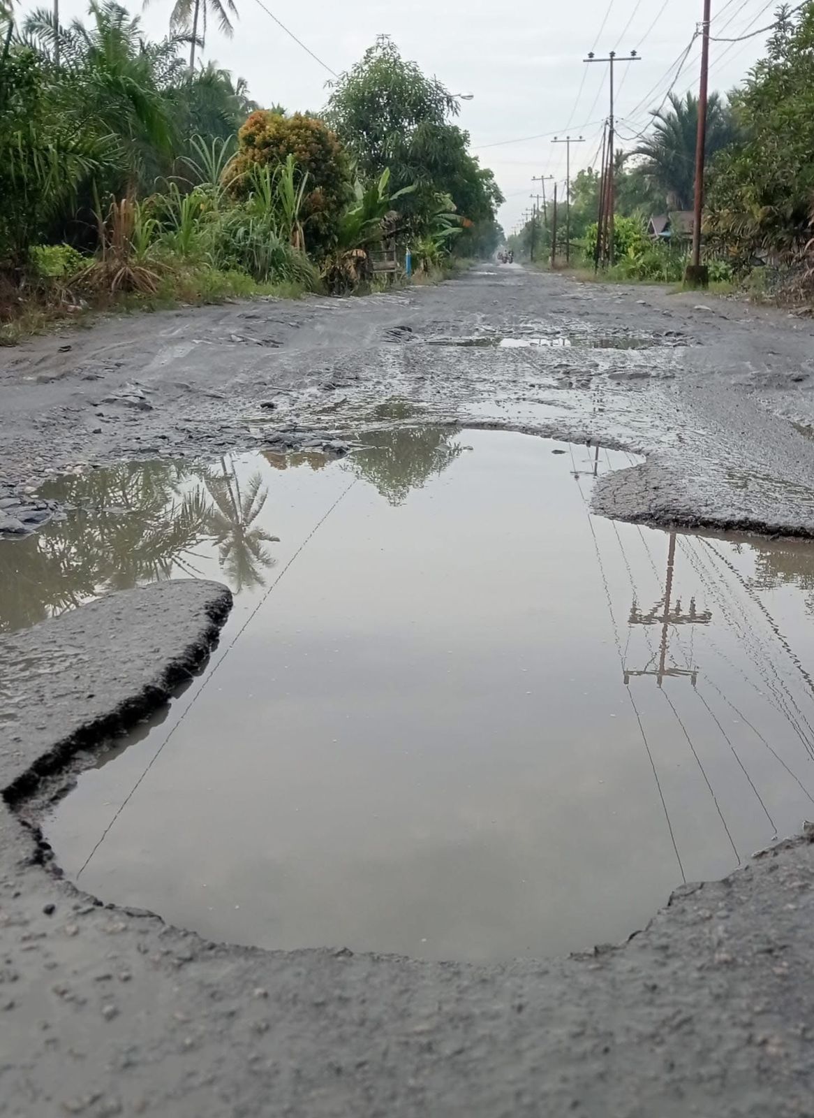 Miris Jalan Rusak di Sepinggan Gelik Keluhkan Keterlambatan Perbaikan